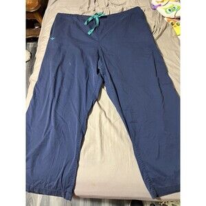Women’s Navy And Teal 3xl Scrub Pants